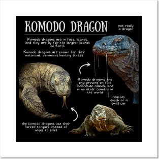 Animal Facts - Komodo Dragon Posters and Art